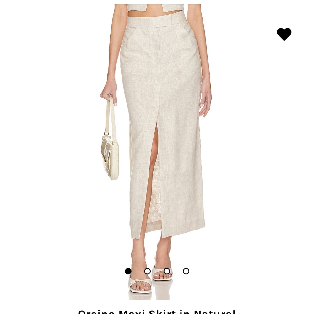 NWT L'Academie Orsina Maxi Skirt in Natural